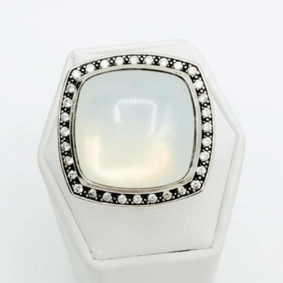 David Yurman Jewelry - David Yurman Albion Moonlight Ice 17mm Moon
Quartz (Moonstone) Diamond Ring